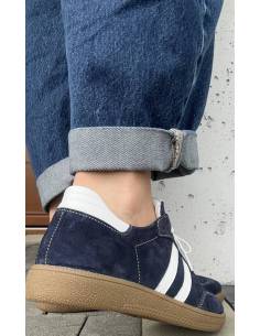 Adidasy damskie niebieskie granatowe skóra naturalna... 2