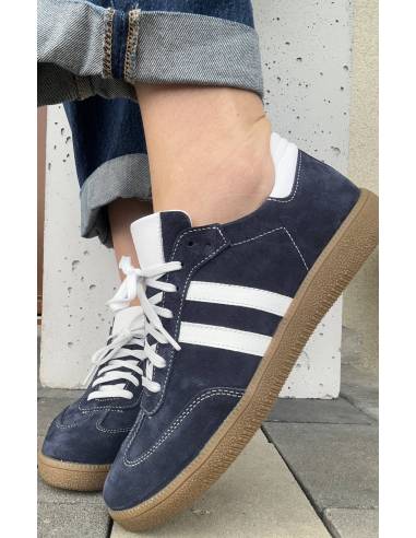 Adidasy damskie niebieskie granatowe skóra...