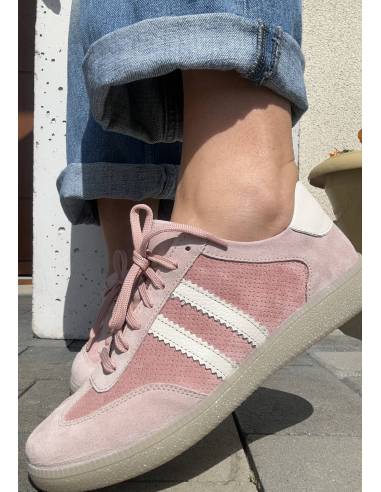 Adidasy damskie różower pudrowe skóra naturalna...