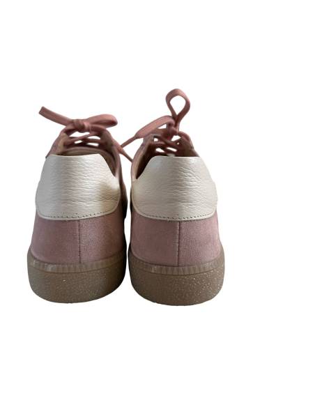 Adidasy damskie różower pudrowe skóra naturalna zamsz Kampa N 1394