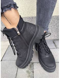 Trapery czarne skóra naturalna nubuk ocieplane nowość... 2