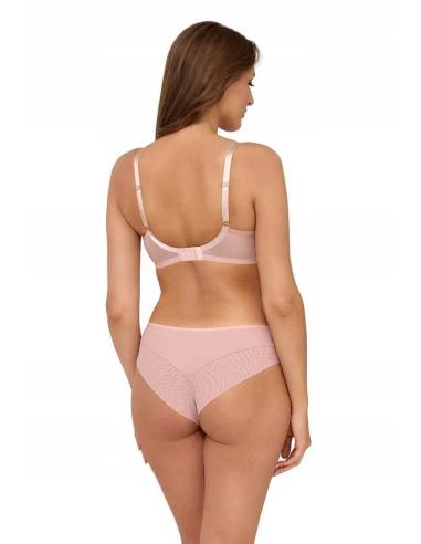 Biustonosz jasny różowy półusztywniany semi...