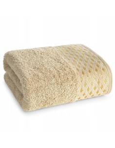 Ręcznik do rąk/kąpielowy beżowy beige bordiura złota...