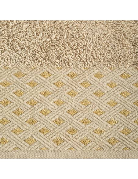 Ręcznik do rąk/kąpielowy beżowy beige bordiura złota bawełna Eurofirany Luiza
