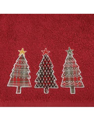 Ręcznik czerwony 50x90 Święta Christmas Mikołaj...