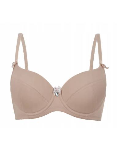 Biustonosz usztywniany beżowy nude full cup...