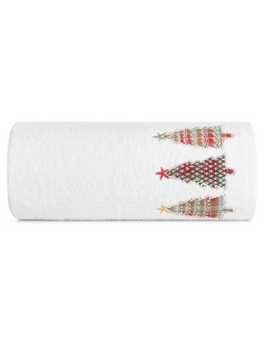 Ręcznik biały 70x140 Święta Christmas Mikołaj...