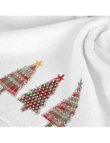 Ręcznik biały 50x90 Święta Christmas Mikołaj...