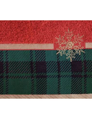 Ręcznik czerwony 70x140 Święta Christmas...