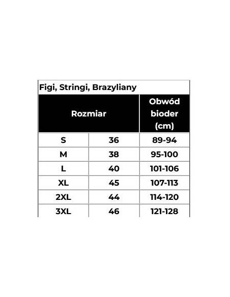 Majtki figi brazyliany czarne tiul prezent srebrne Mediolano Casino 01106