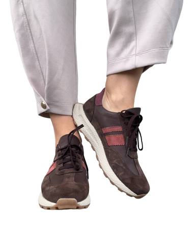 Sneakersy buty sportowe czekoladowe brązowe...