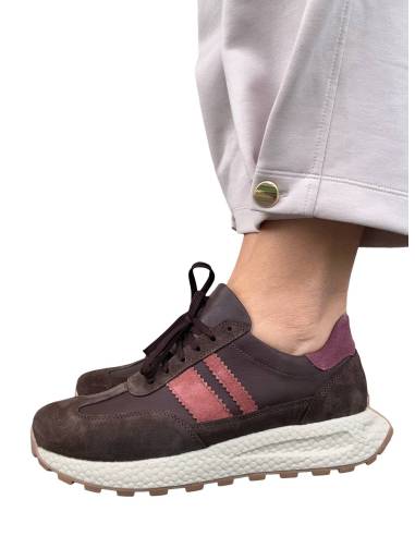 Sneakersy buty sportowe czekoladowe brązowe...