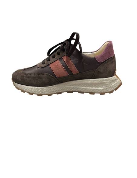 Sneakersy buty sportowe czekoladowe brązowe skóra naturalna Kampa N 1291