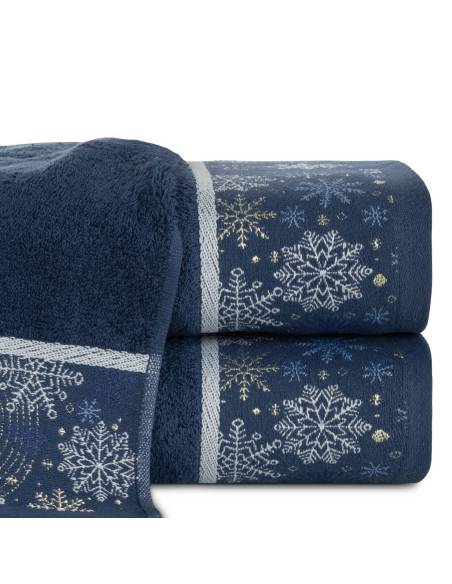 Ręcznik granatowy Carol 50/90 Święta Christmas Mikołaj XMAS Santa Eurofirany