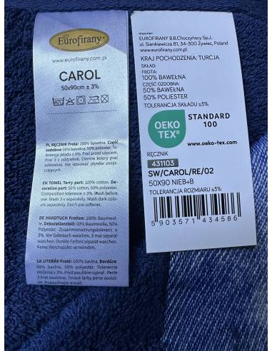 Ręcznik granatowy Carol 50/90 Święta Christmas...