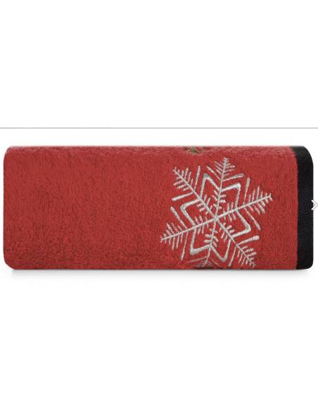 Ręcznik czerwony Cherry 70x140 Święta Christmas gwiazdka XMAS Santa Eurofirany