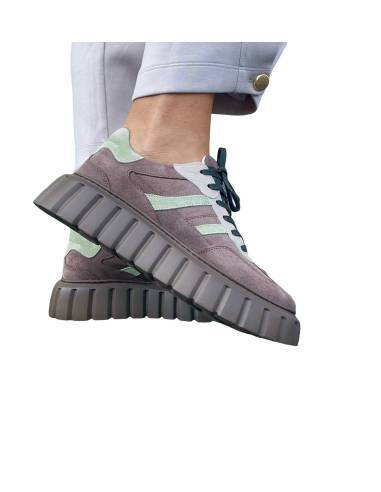 Buty sportowe jasny brąz na platformie skóra...