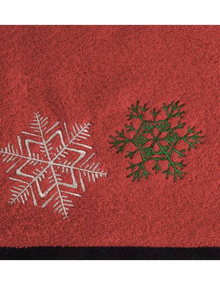 Ręcznik czerwony 50x90 Cherry Święta Christmas gwiazdka XMAS Santa Eurofirany