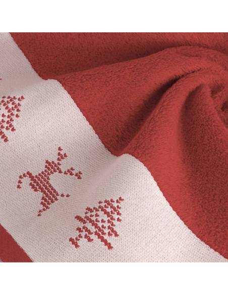 Ręcznik czerwony 50x90 Noel renifer Święta Christmas XMAS Santa Eurofirany