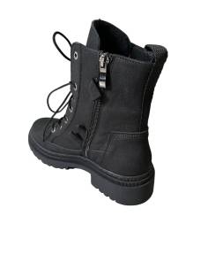 Trapery damskie czarne skóra nubuk ocieplane ALMODI Asti 542 2