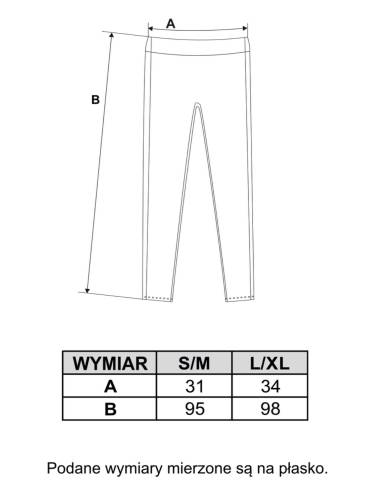 Legginsy damskie długie wysoki stan hit prążek...