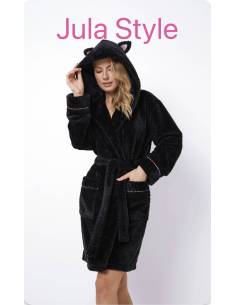 Szlafrok damski ciepły miś lamówka uszy kaptur Aruelle... 2