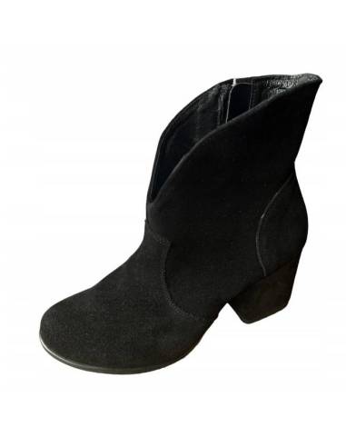 Botki czarne skóra zamsz Exquisite 1134