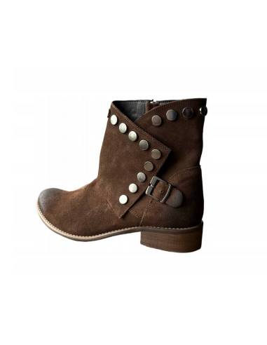 Botki Exquisite brązowe skóra naturalna...