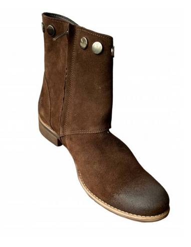 Botki Exquisite brązowe skóra naturalna...