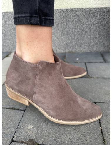 Botki beżowe brąz skóra naturalna ocieplane...