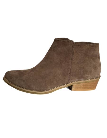 Botki beżowe brąz skóra naturalna ocieplane szpic migdał new DiPrimo 1138