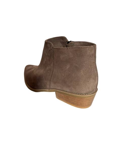 Botki beżowe brąz skóra naturalna ocieplane szpic migdał new DiPrimo 1138