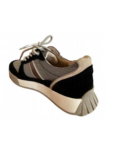 Adidasy damskie czarne beż skóra zamsz buty...