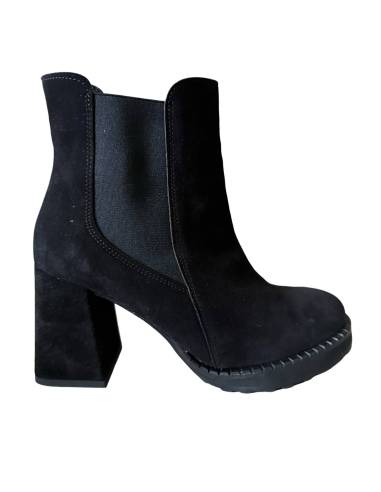 Botki czarne skóra zamsz Exquisite 1399