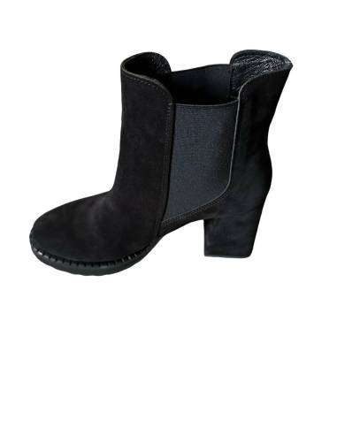 Botki czarne skóra zamsz Exquisite 1399