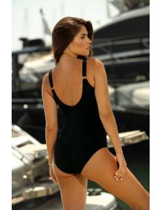 Jedenoczęściowy strój kąpielowy czarny beż usztyw.... 2