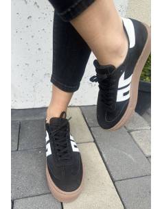 Czarne trampki oldschool skóra naturalna kauczukowa... 2