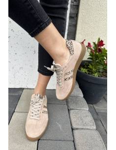 Różowe trampki oldschool skóra panterka kauczukowa... 2