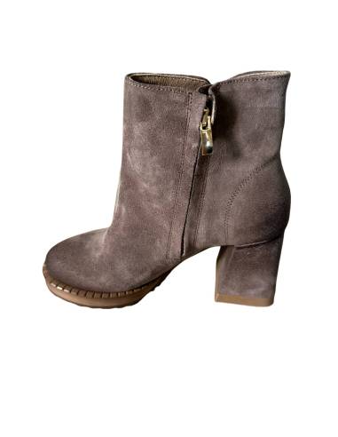 Botki skóra style ciemny beż Exquisite 1477