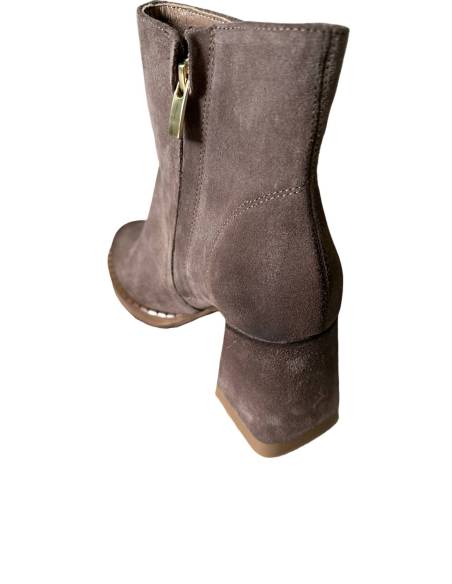 Botki skóra style ciemny beż Exquisite 1477