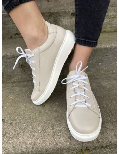 Trampki beżowe adidasy wzór kolorowy napis...