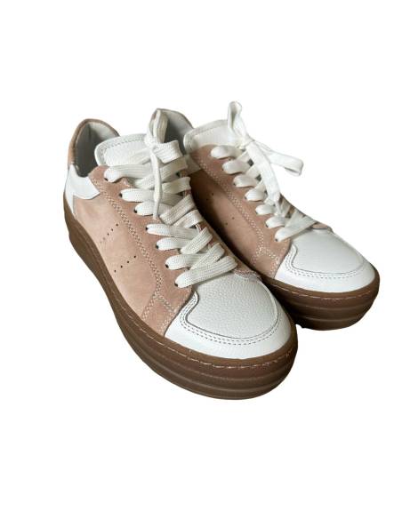 Białe trampki oldschool skóra naturalna kauczukowa podeszwa Kampa N1111S2