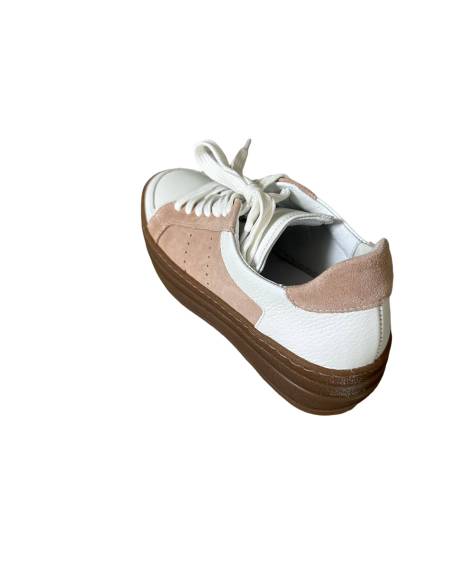 Białe trampki oldschool skóra naturalna kauczukowa podeszwa Kampa N1111S2