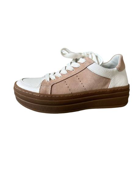 Białe trampki oldschool skóra naturalna kauczukowa podeszwa Kampa N1111S2