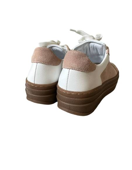 Białe trampki oldschool skóra naturalna kauczukowa podeszwa Kampa N1111S2
