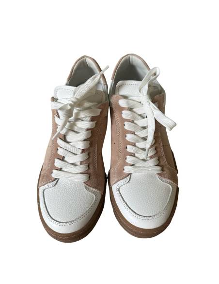 Białe trampki oldschool skóra naturalna kauczukowa podeszwa Kampa N1111S2