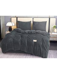 Pościel grafit minky polarowa ciepła miś zimowa 220x200... 2