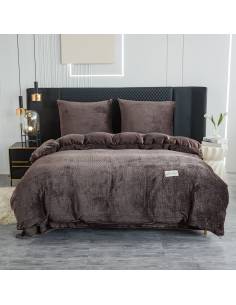 Pościel brązowa minky polarowa ciepła miś zimowa 220x200... 2