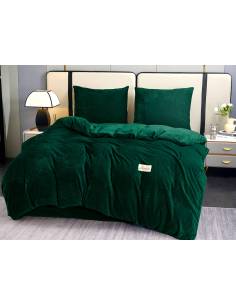 Pościel zielona minky polarowa ciepła miś zimowa 220x200... 2