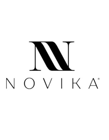 Elegancki biustonosz czarny z beżem i z paskami Novika Angelina Chat.01